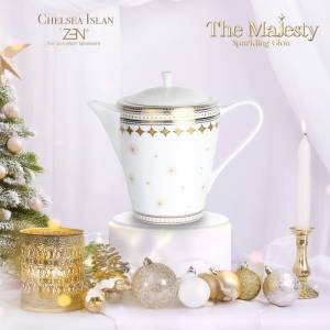 ZEN X CHELSEA ISLAN Teko Keramik Sparkling Glow Gold 1 pair + Box