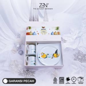 ZEN Hampers Natal Estetik Christmas Hampers Piring Mug Keramik Minions Swim + Box