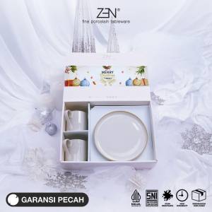 ZEN Hampers Natal Estetik Christmas Hampers Piring Mug Keramik Stoneware Ambridge + Box