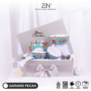 ZEN Hampers Natal Premium Christmas Hampers Mangkok Keramik Romantik Peranakan C