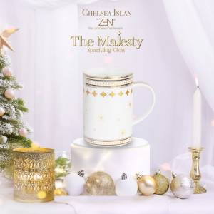 ZEN X CHELSEA ISLAN Mug/Gelas Keramik Sparkling Glow Gold 330 ml 1 pcs  + Box