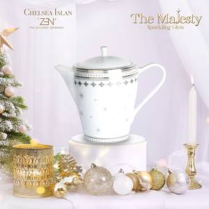 ZEN X CHELSEA ISLAN Teko Keramik Sparkling Glow Silver 1 pair + Box