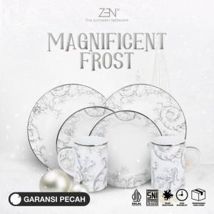 ZEN X SANDRA DEWI Dinner Set Piring Mug Keramik Magnificent Frost isi 6 pcs + Box