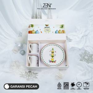 ZEN Hampers Natal Estetik Christmas Hampers Piring Mug Keramik Minions Trio Xmas + Box
