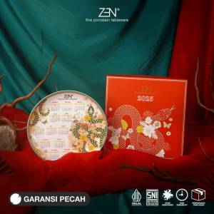 ZEN Exclusive Piring Keramik Kalender 2025 (Gift Box + Stand Akrilik)