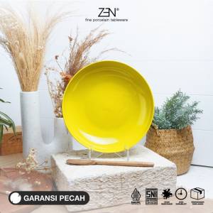 ZEN Mangkok Makan Keramik/ Mangkok Saji Bowl Yellow 22 cm