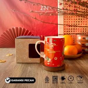 ZEN Mug Gelas Keramik Eternal Luck 330ml 1pcs + Box