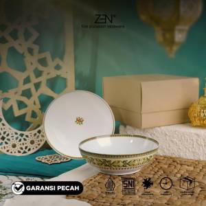ZEN Mangkuk Keramik Sahara Blossom 17 cm isi 2 pcs + Box