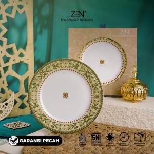 ZEN Piring Salad Keramik Sahara Blossom 22 cm isi 2 pcs + Box