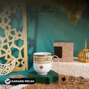 ZEN Mug Gelas Keramik Sahara Blossom 340 ml + Box
