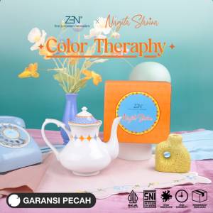 ZEN x Nagita Slavina Teko Teapot Keramik Diamond Blue Color Therapy 1 pcs + Box