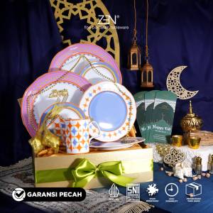 ZEN Hampers Lebaran Ramadhan Premium Hampers Piring Mug Keramik Color Therapy A