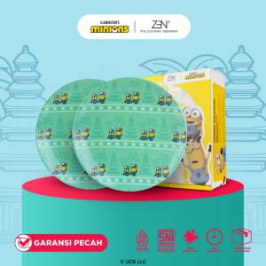 MINIONS BELLO ZEN Piring Salad Keramik Minions Bello Pattern Udeng Bali 2 pcs + Box