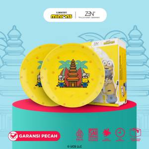 MINIONS BELLO ZEN Piring Salad Keramik Minions Bello Bali - Pura Yellow 2 pcs + Box