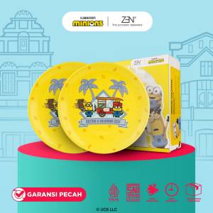 MINIONS BELLO ZEN Piring Salad Keramik Minions Bello Jogja - Angkringan Series Yellow 2 pcs + Box