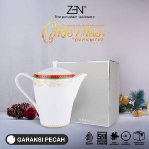 ZEN Teapot Teko Keramik Christmas Ornament 1 pcs + Box