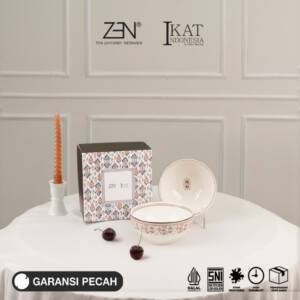 ZEN x Didiet Maulana Bowl Mangkok Keramik Burgundy Pinggan Smarana  isi 2 pcs + Giftbox