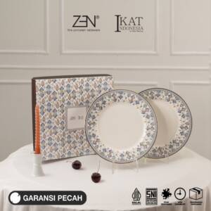 ZEN x Didiet Maulana Piring Makan Keramik Blue Pinggan Smarana isi 2 pcs + Giftbox
