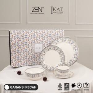 ZEN X Didiet Maulana Gift Set Piring Makan Mangkuk Cup Saucer  Keramik Pinggan Smarana isi 5 pcs + Gift Box
