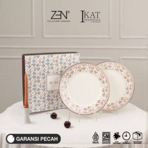 ZEN x Didiet Maulana Piring Makan Keramik Burgundy Pinggan Smarana isi 2 pcs + Giftbox