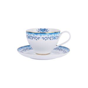 ZEN Cangkir Keramik Cup Saucer Serenity Blue Cangkir Kopi/Teh 235 ml