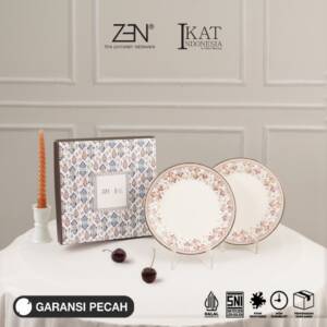 ZEN x Didiet Maulana Piring Salad Keramik Burgundy Pinggan Smarana isi 2 pcs + Giftbox