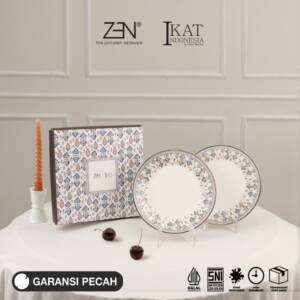 ZEN x Didiet Maulana Piring Salad Keramik Blue Pinggan Smarana isi 2 pcs + Giftbox