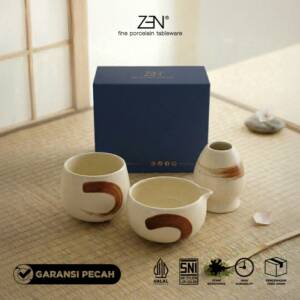 ZEN Matcha Bowl Set Mangkok Mug Whisk Stand Alat Matcha Making Set Keramik Premium + Box