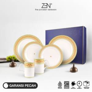 ZEN Hampers Lebaran Piring Makan Piring Salad Mug Gelas Keramik Royal Mozaic isi 6 pcs + Box ST08 copy