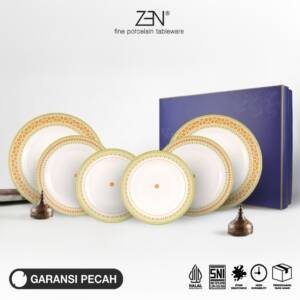 ZEN Hampers Lebaran Piring Makan Piring Salad Piring Snack Royal Mozaic isi 6 pcs + Giftbox ST08