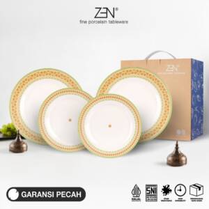 ZEN Hampers Lebaran Piring Makan Piring Salad Royal Mozaic isi 4 pcs+ Box ST04 copy