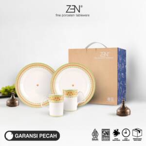 ZEN Hampers Lebaran 2 Piring Salad 2 Mug Gelas Keramik Royal Mozaic isi 4 pcs + Box ST04 copy