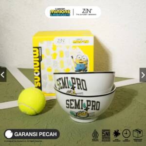 MINIONS ZEN Mangkok Makan Keramik Minion New 2 pcs + Box