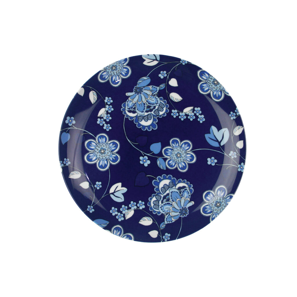 Batik Floral Blue Series Salad Plate Zen Tableware Official Store