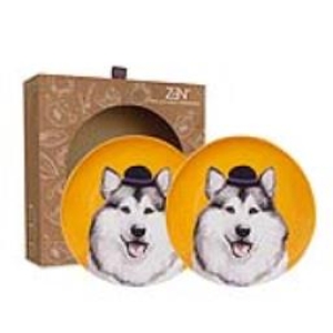 Cute Glamorous Pet Series – Salad Plate Emphatic Husky