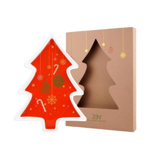 Christmas Tree Plate – Red