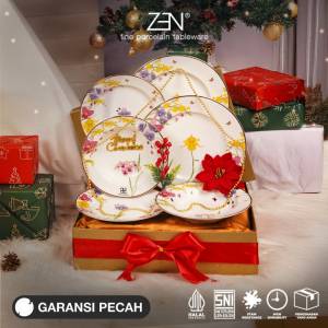 ZEN Hampers Christmas Natal Premium Piring Keramik Set Nusanova ZEN Ivan Gunawan