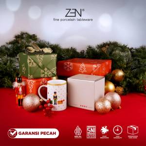 ZEN Mug Gelas Keramik Christmas Nutcracker 1 pcs + Box